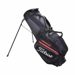 Titleist Jet Black Premium Stand Bag (Black/Red) -Golf Bag Shop 9000000853256 2