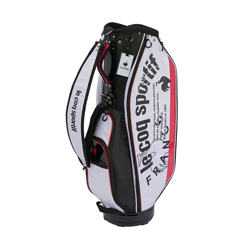 Le Coq Sportif Golf Lightweight Twill Graphic 9" Caddie Bag (White) 3 Le Coq Sportif Golf Lightweight Twill Graphic 9" Caddie Bag (White)