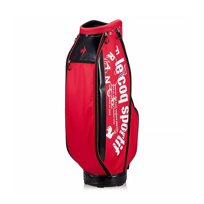 Le Coq Sportif Golf Lightweight Twill Graphic 9" Caddie Bag (Red) 4 Le Coq Sportif Golf Lightweight Twill Graphic 9" Caddie Bag (Red) - Image 2