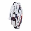 Le Coq Sportif Golf Diagonal Color Contrast 9" Caddie Bag (White) -Golf Bag Shop GF3000102202 1