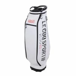 Le Coq Sportif Golf Ultra-Lightweight Logo Graphic 9" Caddie Bag (White) -Golf Bag Shop GF3000102204 2