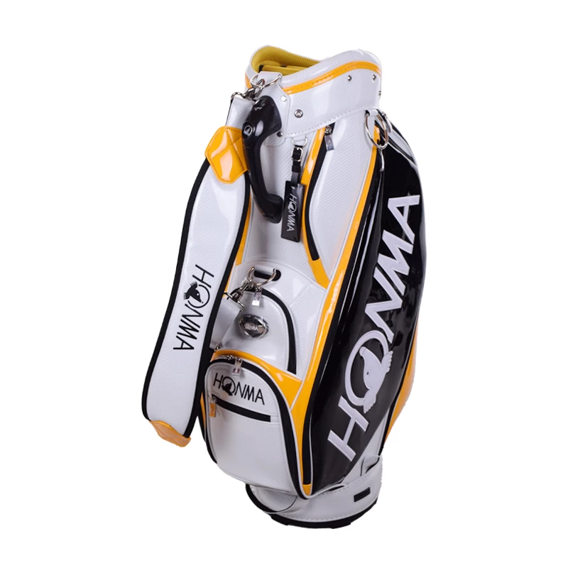 Honma Pro Replica 9.5" Caddie Bag (White/Orange) 3 Honma Pro Replica 9.5" Caddie Bag (White/Orange)
