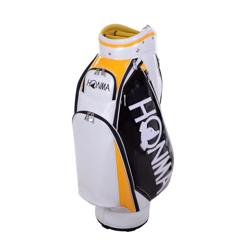 Honma Pro Replica 9.5" Caddie Bag (White/Orange) 4 Honma Pro Replica 9.5" Caddie Bag (White/Orange) - Image 2
