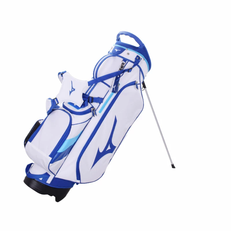 Mizuno Tour Stand Poly 9.5" Stand Bag (White/Blue) 3 Mizuno Tour Stand Poly 9.5" Stand Bag (White/Blue)